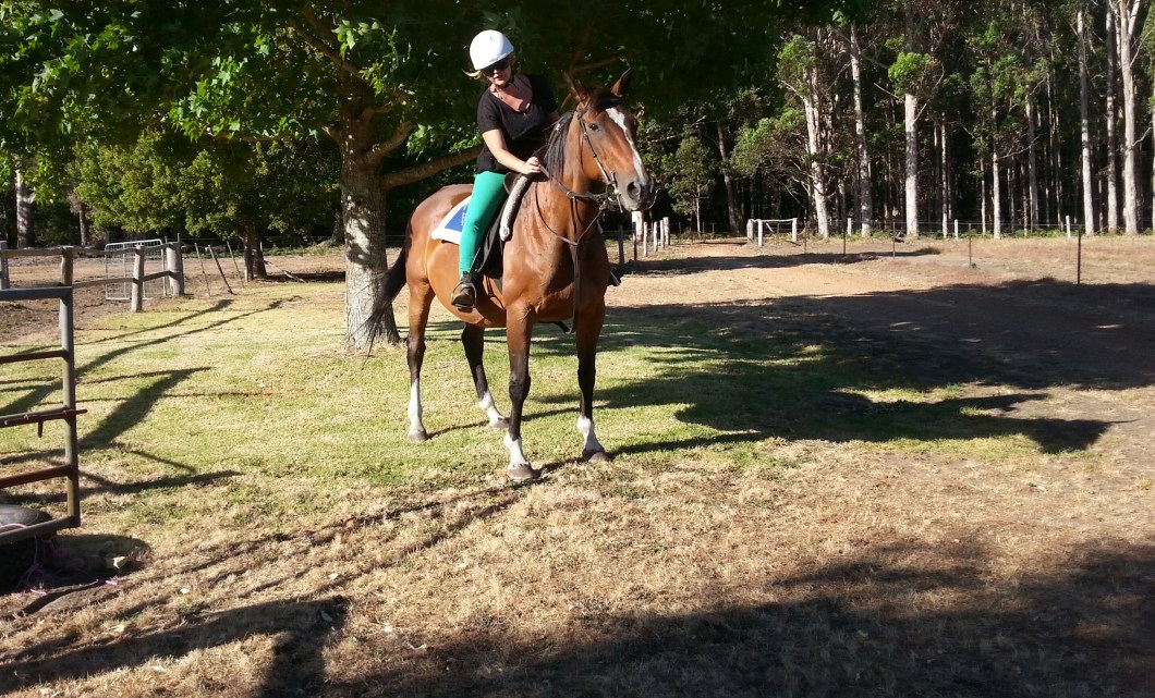 Pauline sur un cheval